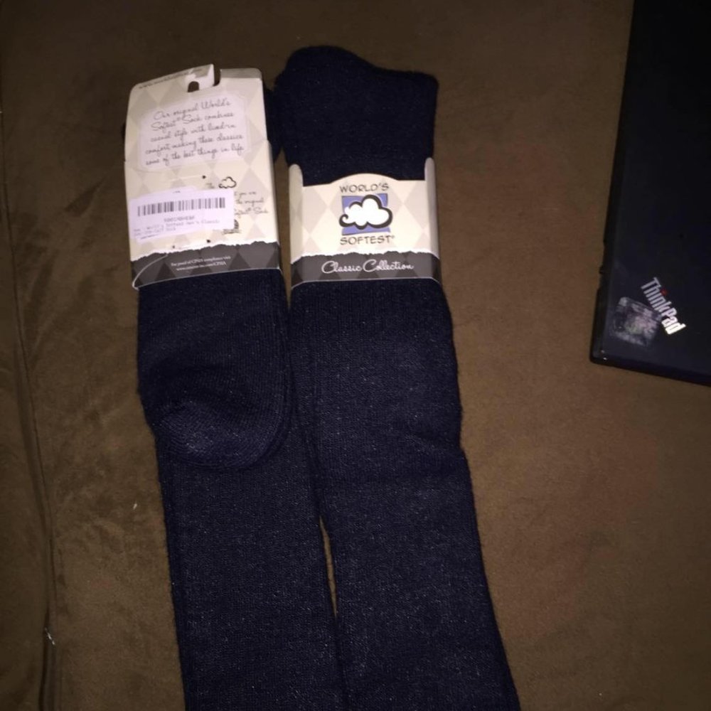 Worlds Softest Socks Black Xl